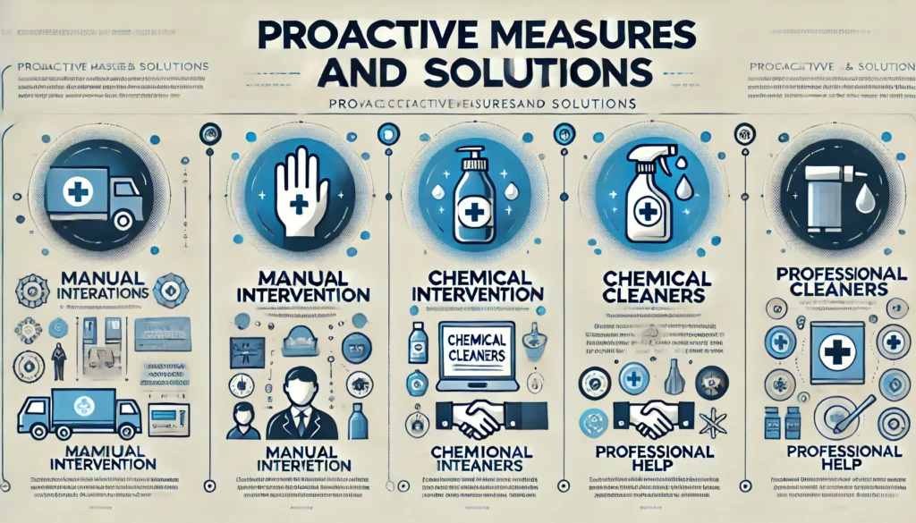 Proactive Measures and Solutions: Manual Intervention, Chemical Cleaners, Professional Help